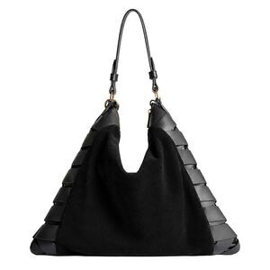 Sam Edelman Jette Large Leather Hobo, Black